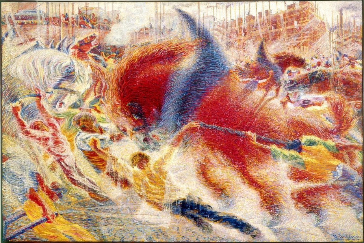 Miasto powstaje autorstwa Umberto Boccioni