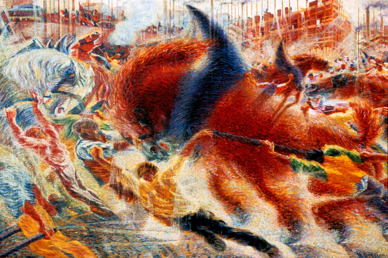 Powstanie miasta, 1911. autorstwa Umberto Boccioni