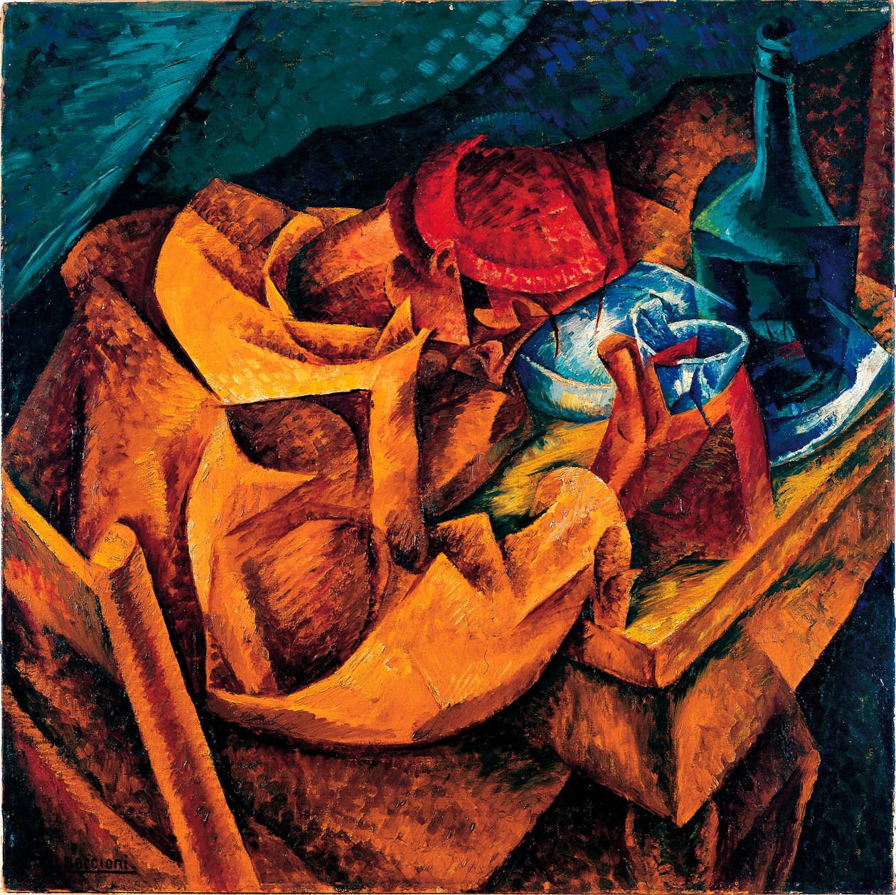 Pijący autorstwa Umberto Boccioni