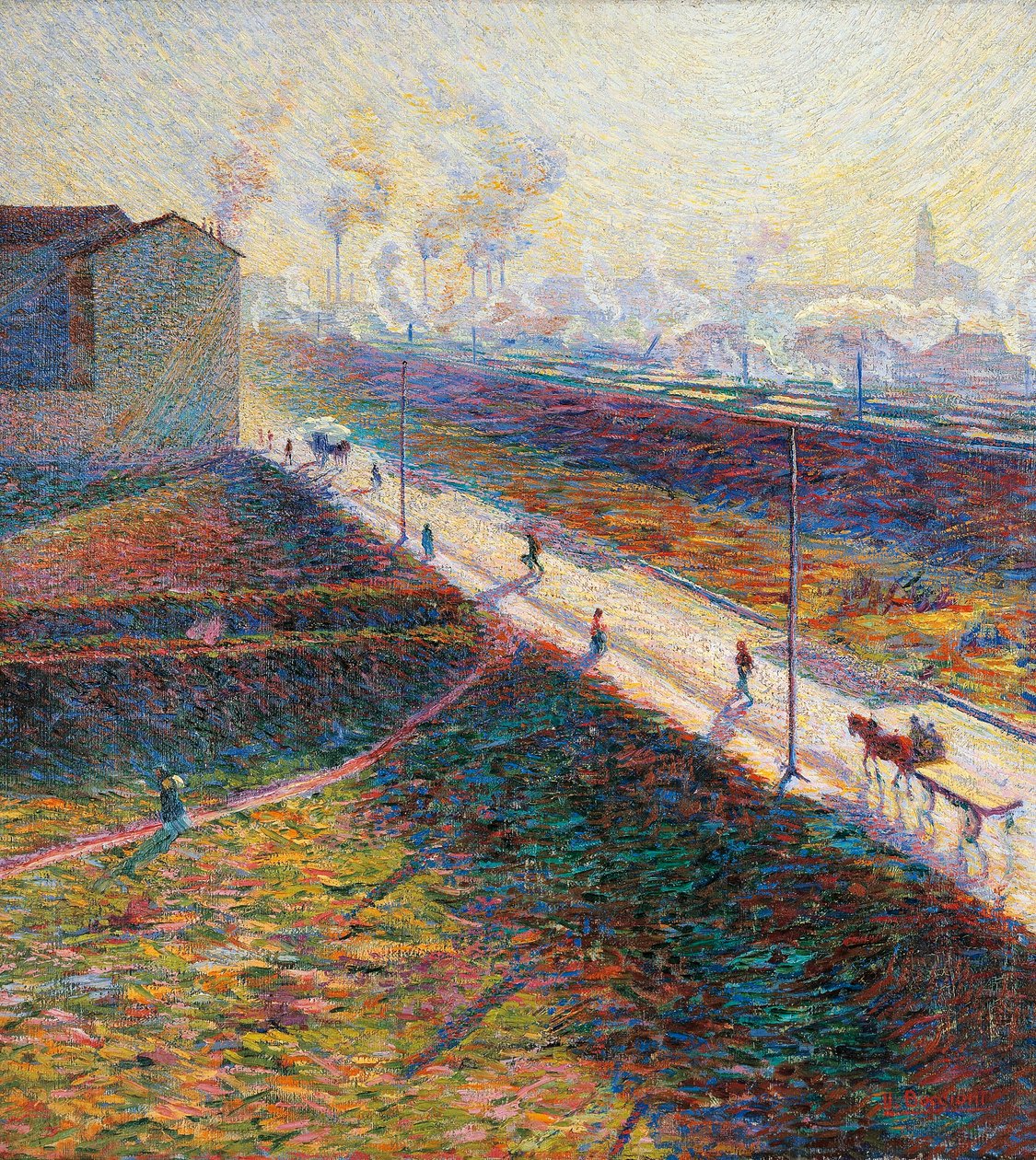 Poranek Umberto Boccioniego (1882-1916), olej na płótnie, 60x55 cm autorstwa Umberto Boccioni