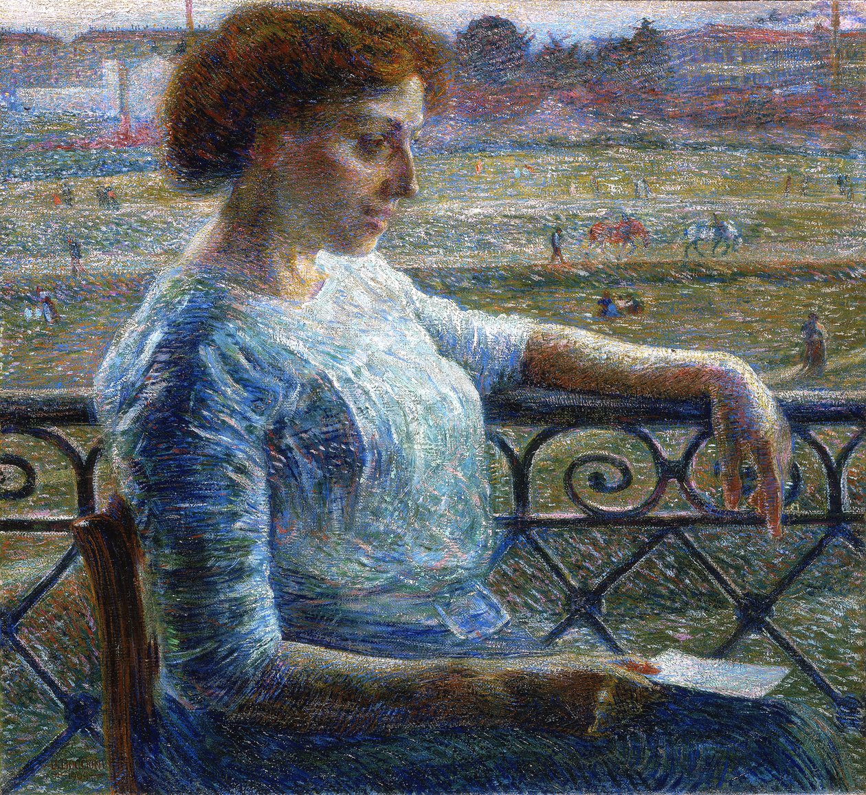 Siostra na balkonie autorstwa Umberto Boccioni
