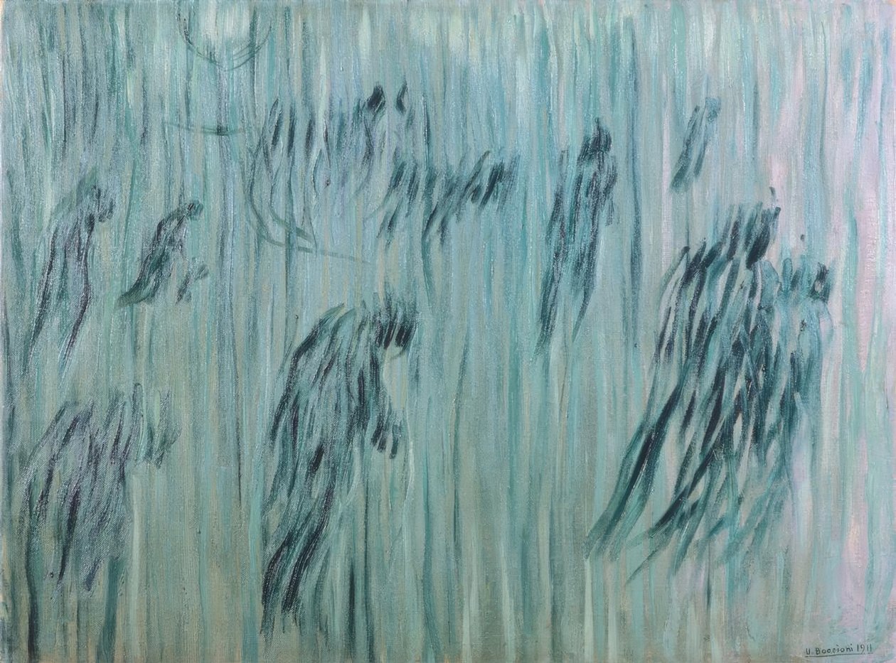 Ci, którzy zostają, 1911, autorstwa Umberto Boccioni