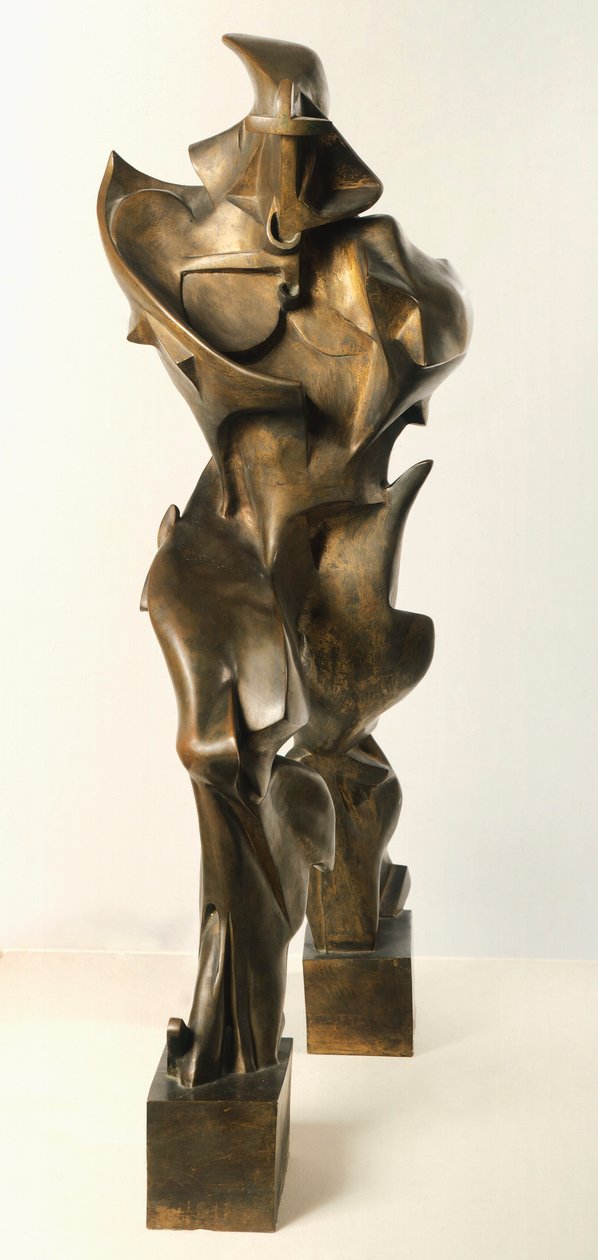 Unikalne formy ciągłości w przestrzeni, Umberto Boccioni (1882-1916), Rzeźba z brązu autorstwa Umberto Boccioni