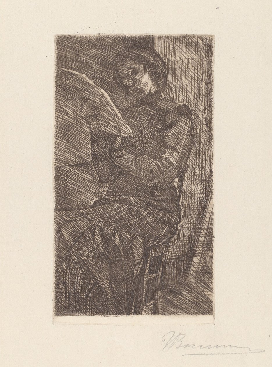 Kobieta czytająca autorstwa Umberto Boccioni