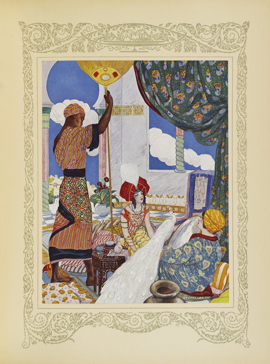 Ilustracja z „Contes du Temps Jadis” lub „Opowieści z przeszłości”, s.82 autorstwa Umberto Brunelleschi