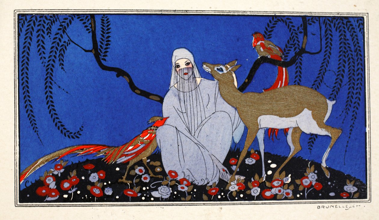 Lil-Aaroussa (druk szablonowy) autorstwa Umberto Brunelleschi