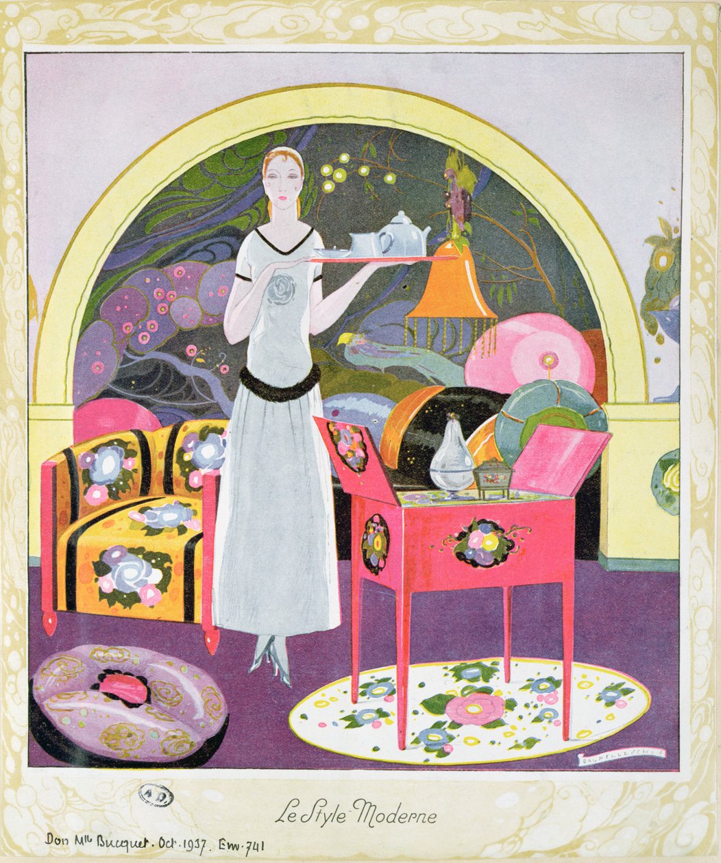 Styl nowoczesny, ok. 1925 (kolor lito) autorstwa Umberto Brunelleschi