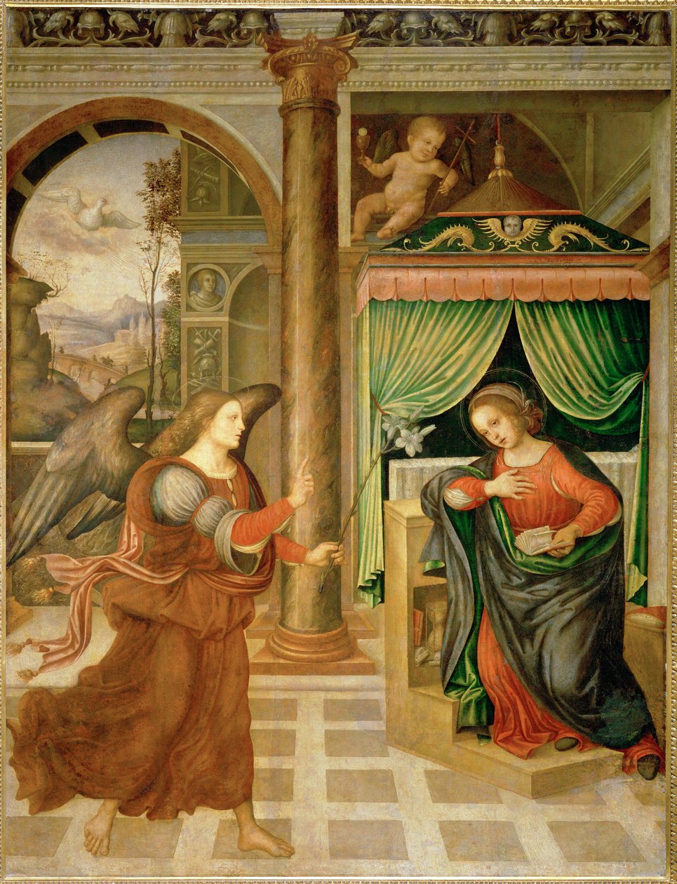 Zwiastowanie, koniec XV lub początek XVI wieku (obraz na płótnie) autorstwa Umbrian School