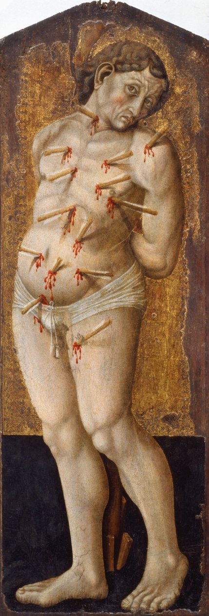 Święty Sebastian (tempera na drewnie) autorstwa Umbrian School