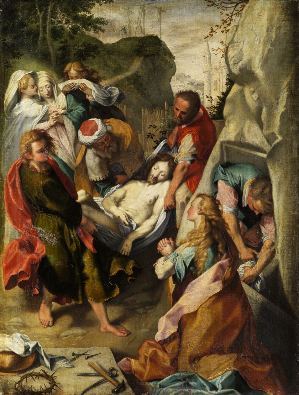 Grablegung Christi. autorstwa Unbekannt Unbekannt