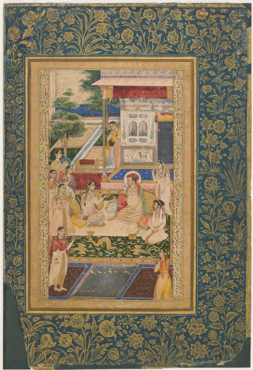 Jahangir i książę Khurram z Noor Jahan autorstwa Unbekannt Unbekannt