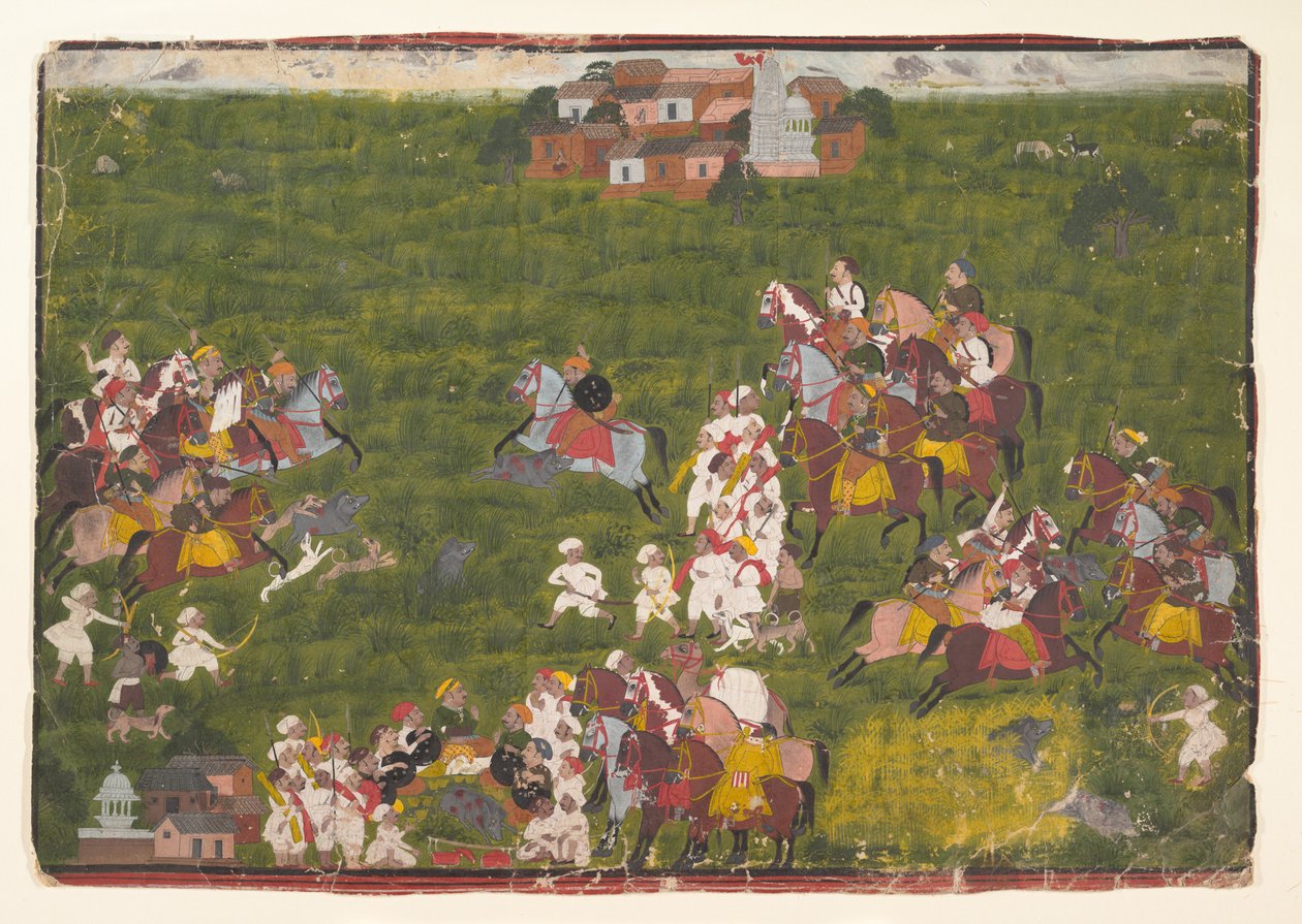 Maharana Sangram Singh poluje na dziką norę autorstwa Unbekannt Unbekannt
