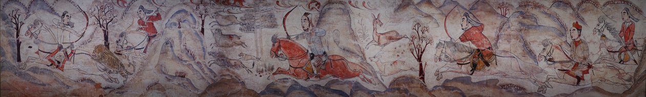 Mural z grobowca północnej dynastii Qi w Jiuyuangang, Xinzhou autorstwa Unbekannt Unbekannt