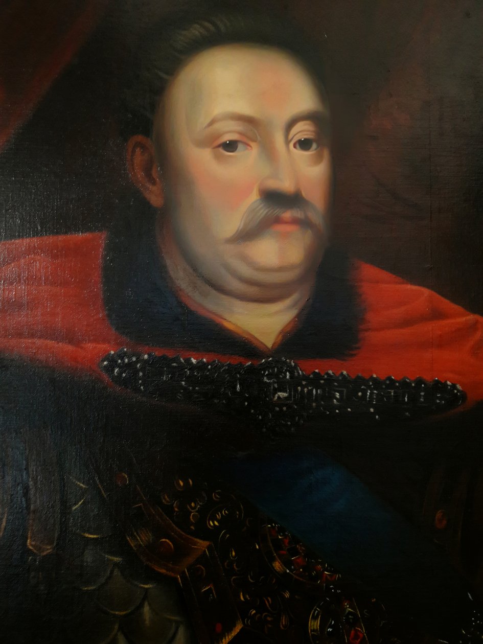 Portret Jana III Sobieskiego w klejnotowej zbroi łuskowej (detal) autorstwa Unbekannt Unbekannt