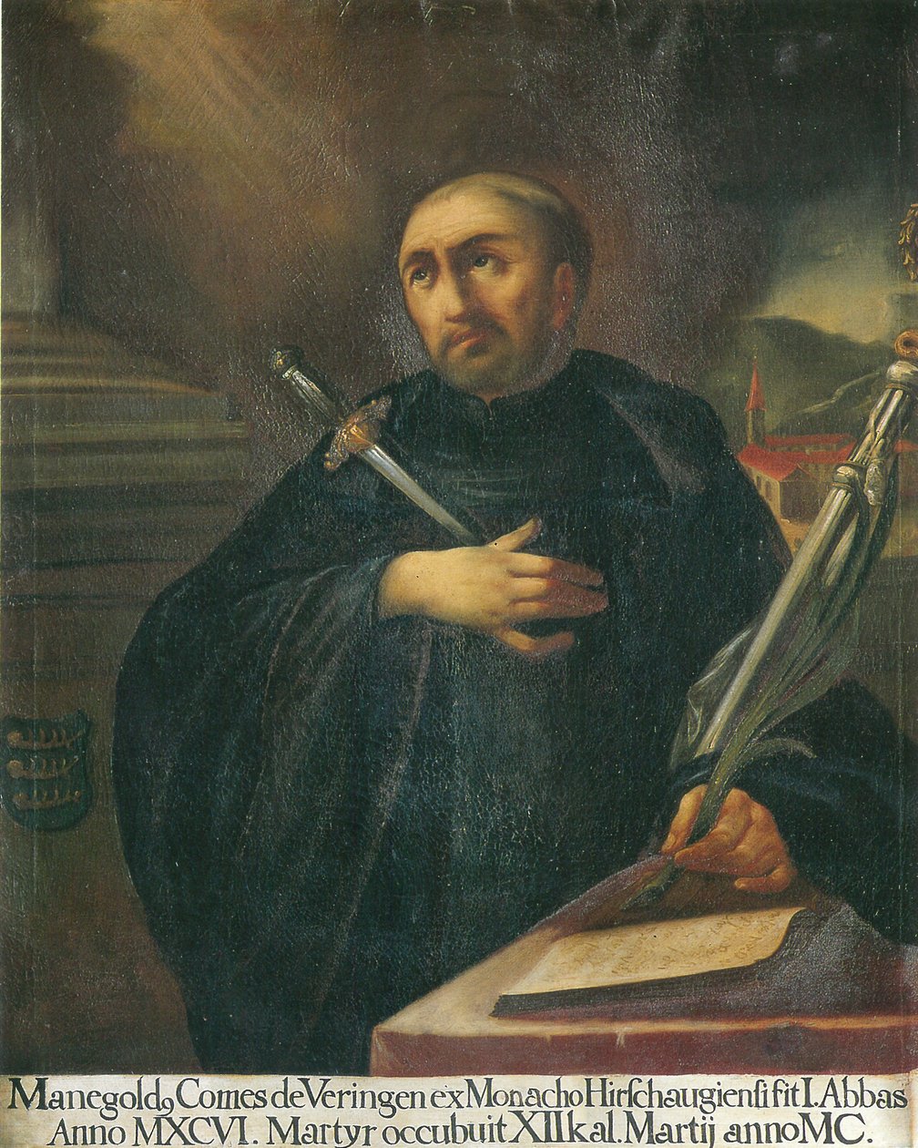 Portret z serii 48 portretów opatów w kaplicy Matki Boskiej w kościele opactwa Isny autorstwa Unbekannt Unbekannt
