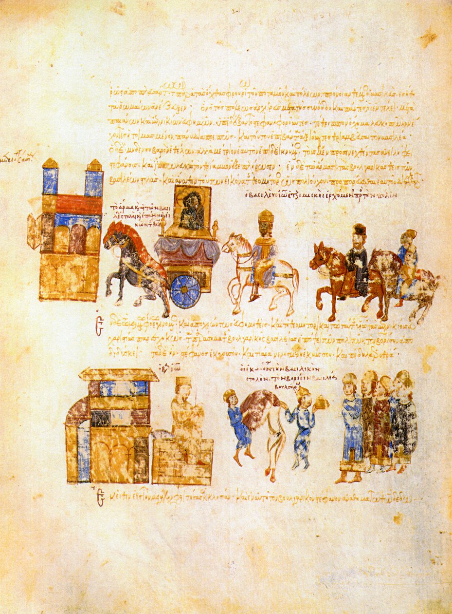 Skyllitzes Matritensis, fol. 172v autorstwa Unbekannt Unbekannt