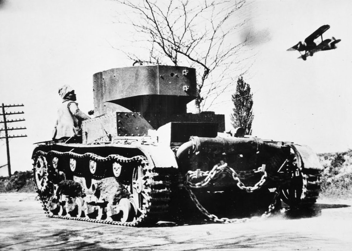 Lojalistyczny Tank Heads na Linii Frontu, Madryt autorstwa Unbekannt Unbekannt