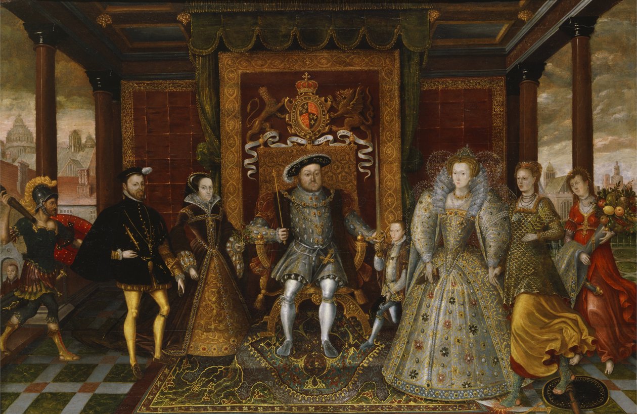 Alegoria sukcesji Tudorów - Rodzina Henryka VIII autorstwa Unbekannt Unbekannt