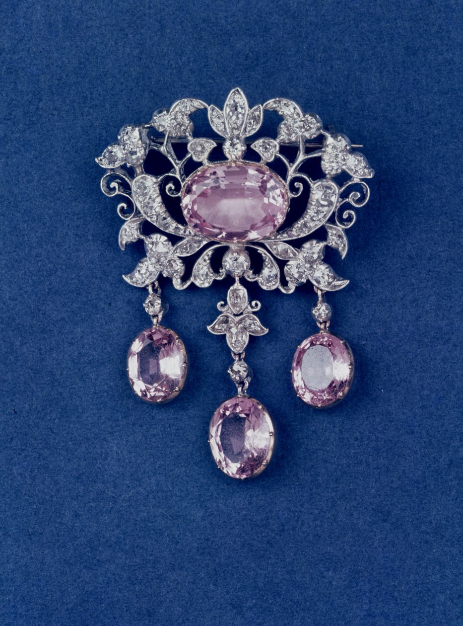 Broszka w kształcie kwiatu, topaz z ok. 1780 r. i diament autorstwa Unbekannt Unbekannt