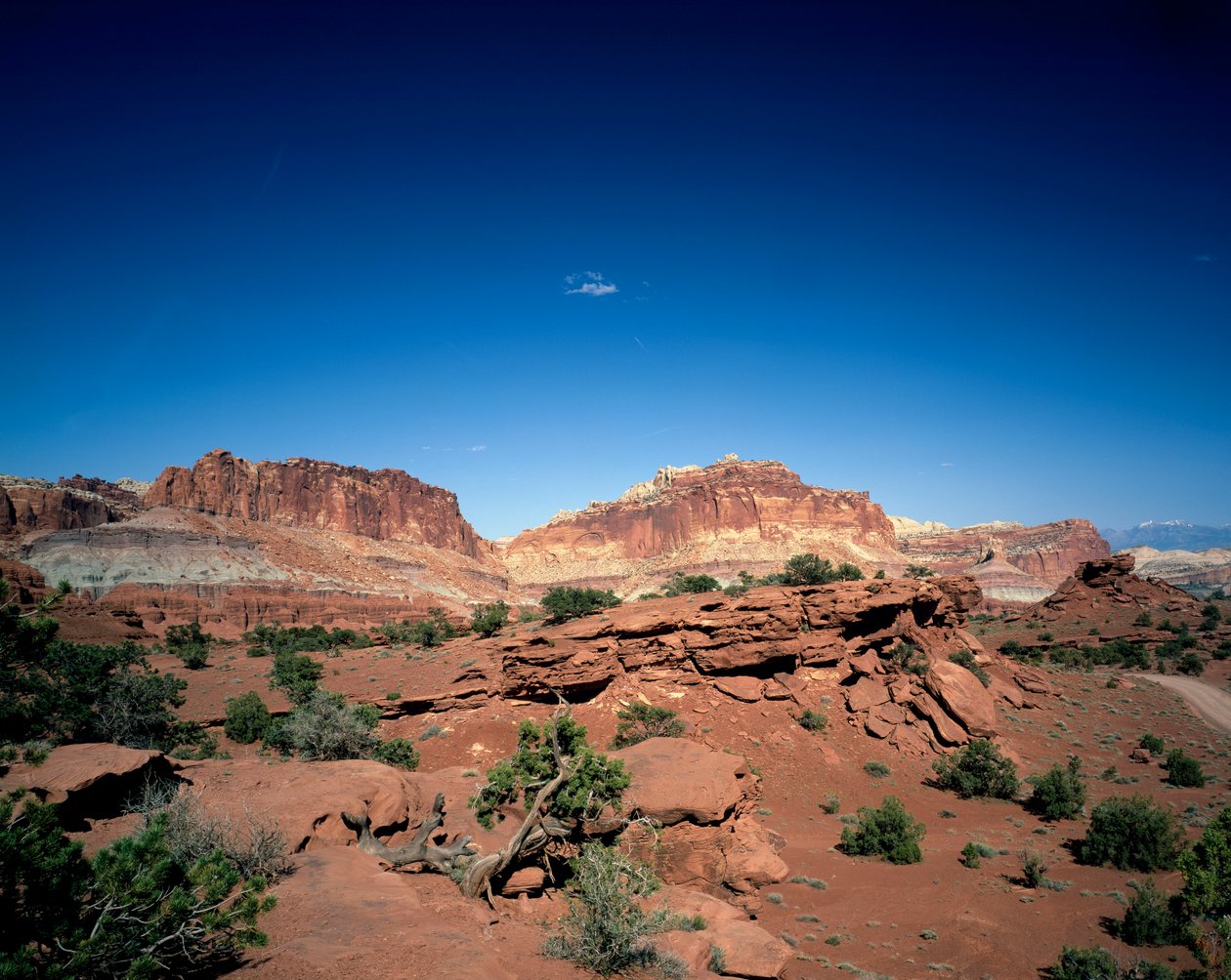 Kopuła Capitol i Chimney Rock, Park Narodowy Capitol Reef, Utah autorstwa Unbekannt Unbekannt