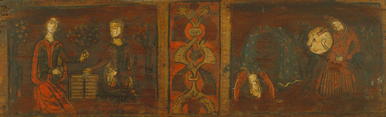 Panel sufitowy ze scenami galanterii i tańca autorstwa Unbekannt Unbekannt