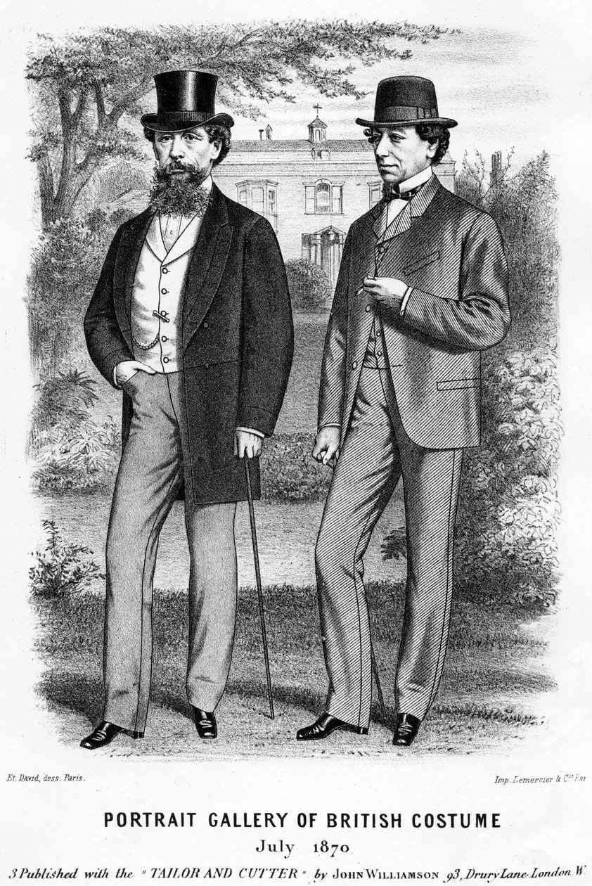 Charles Dickens i Benjamin Disraeli, 1870 (litografia) autorstwa Unbekannt Unbekannt