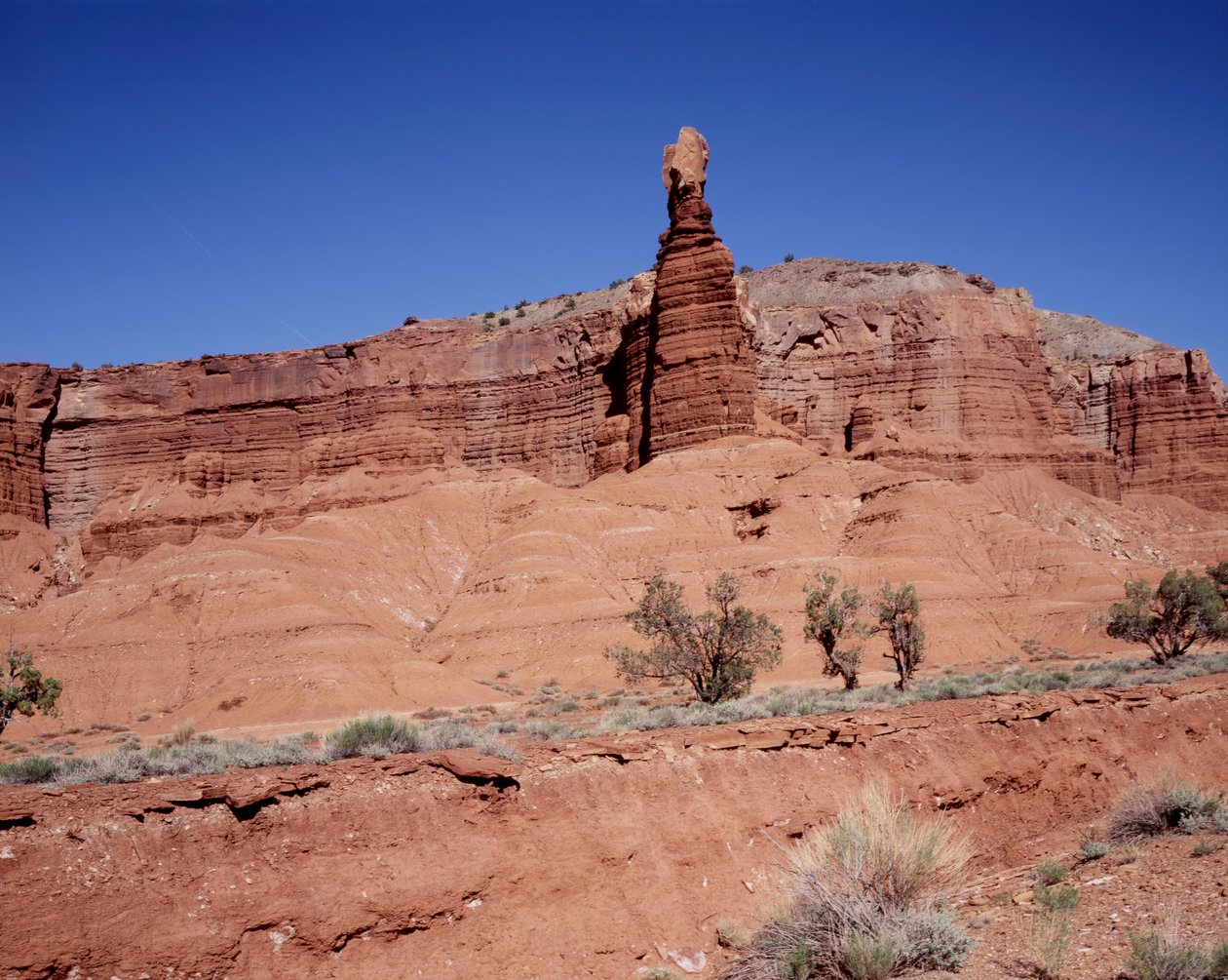 Chimney Rock w Parku Narodowym Capitol Reef, Utah autorstwa Unbekannt Unbekannt