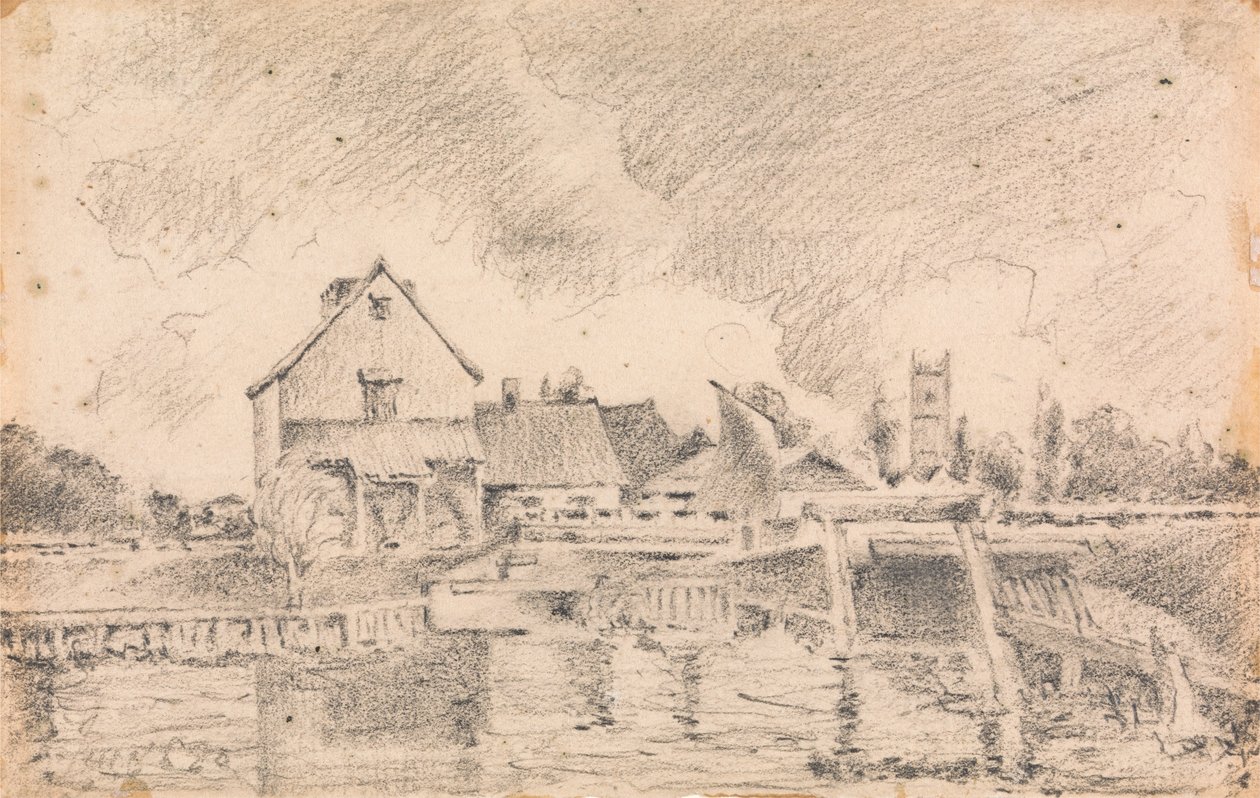 Kopia Constables Painting, Dedham Lock i Mill autorstwa Unbekannt Unbekannt