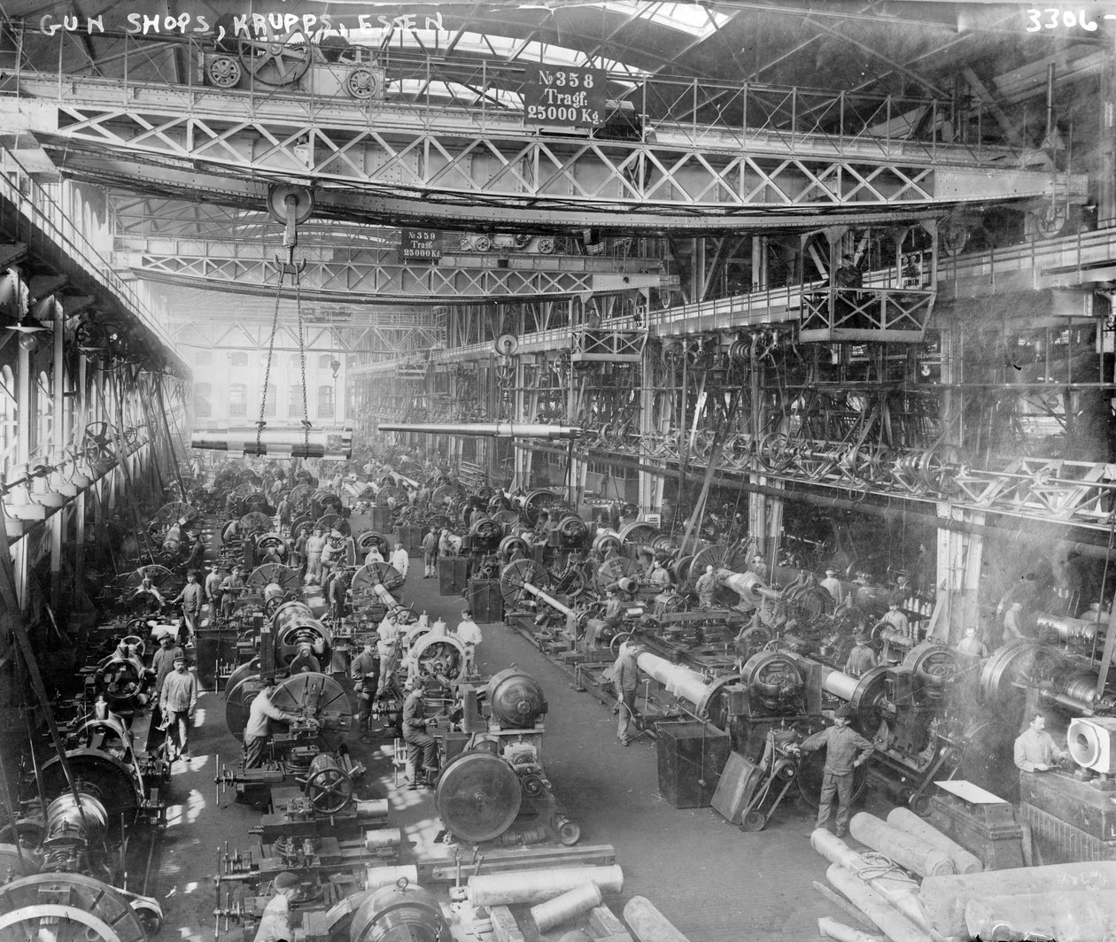 Sklepy z bronią, Krupps, Essen, 1917 autorstwa Unbekannt Unbekannt