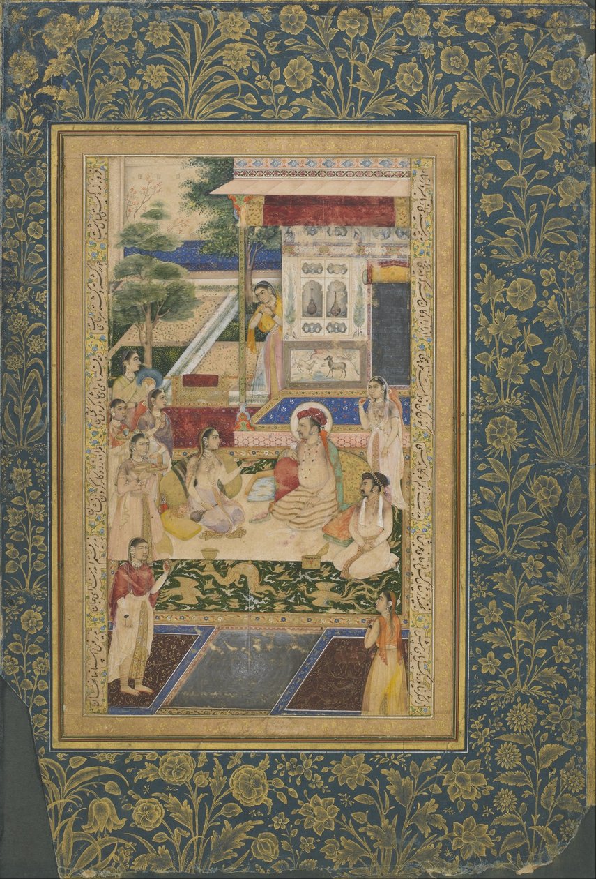 Jahangir i książę Khurram ucztowani przez Nur Jahan autorstwa Unbekannt Unbekannt