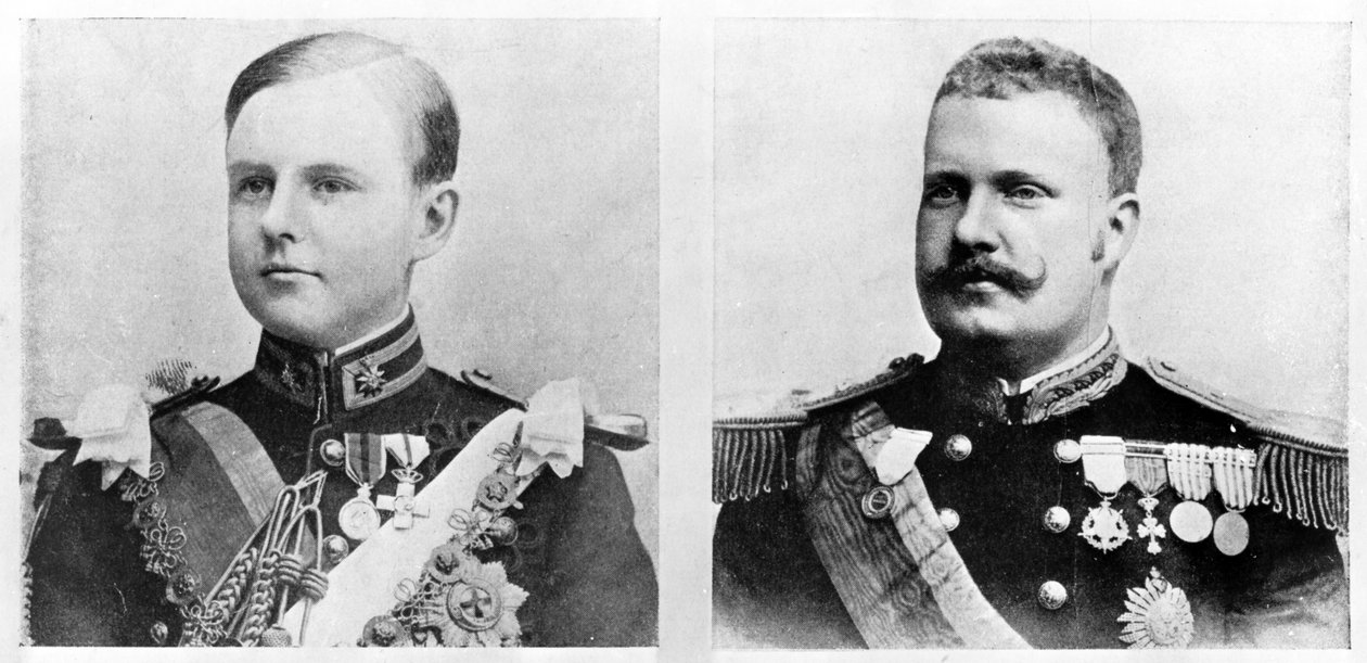 Luís Filipe, książę królewski Portugalii, książę Braganzy i jego ojciec, król Portugalii Karol I i Algarves, ok. 1900 autorstwa Unbekannt Unbekannt