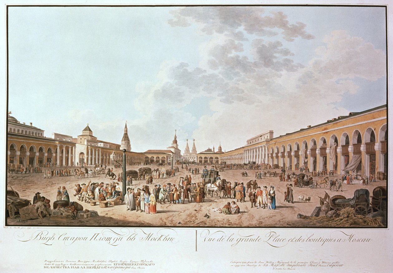 Moskwa: widok na Wielki Plac, de la Berthe, 1799 (druk) autorstwa Unbekannt Unbekannt