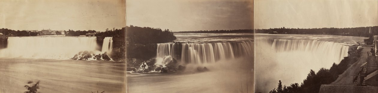 Trzyczęściowa panorama wodospadu Niagara autorstwa Unbekannt Unbekannt