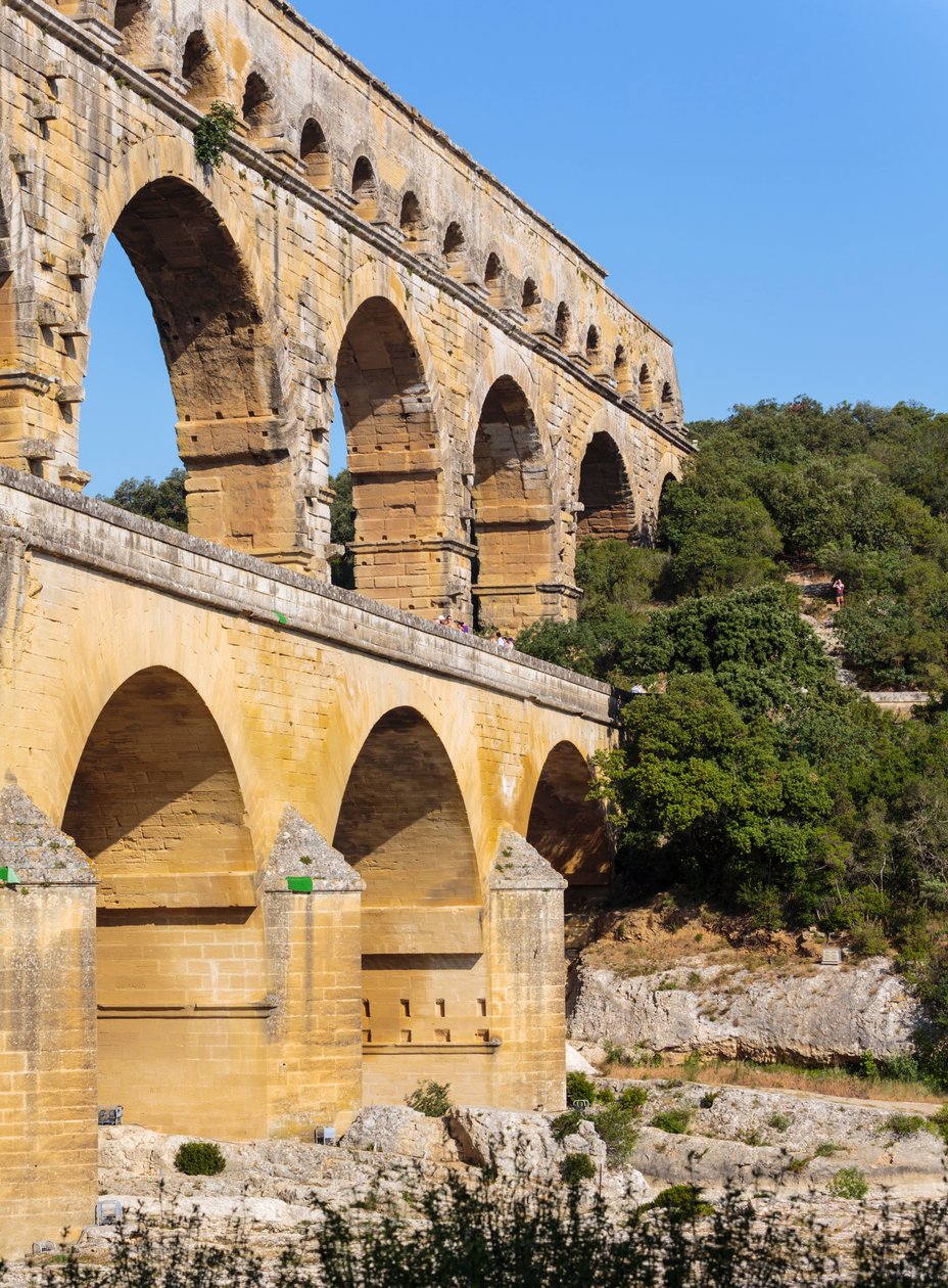 Pont du Gard, rzymski akwedukt, Francja. autorstwa Unbekannt Unbekannt