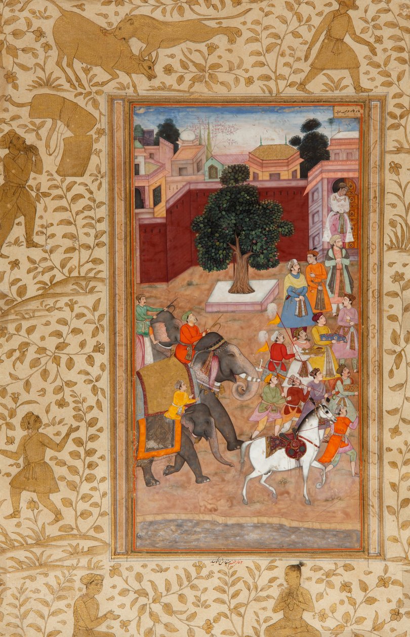 Procesja cesarza Akbar w Akbar Namah Abu-l Fazl autorstwa Unbekannt Unbekannt
