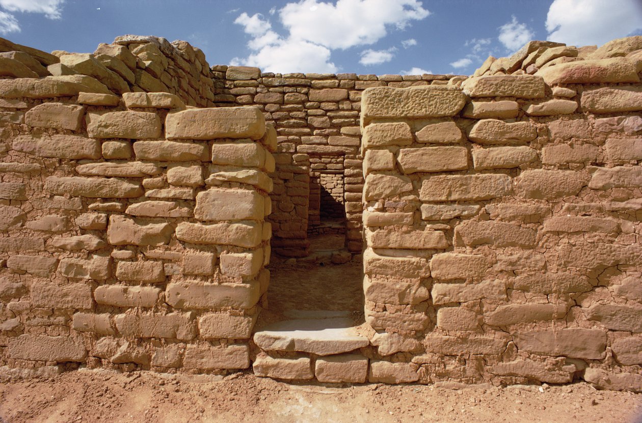 Pozostałości domostw Indian Pueblo, zbudowanych w XI-XIV wieku autorstwa Unbekannt Unbekannt
