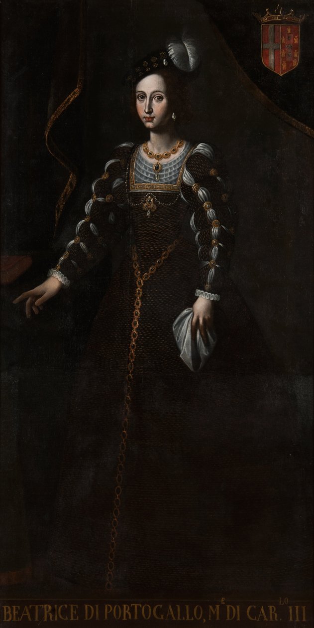 Portret Beatrice di Braganza autorstwa Unbekannt Unbekannt