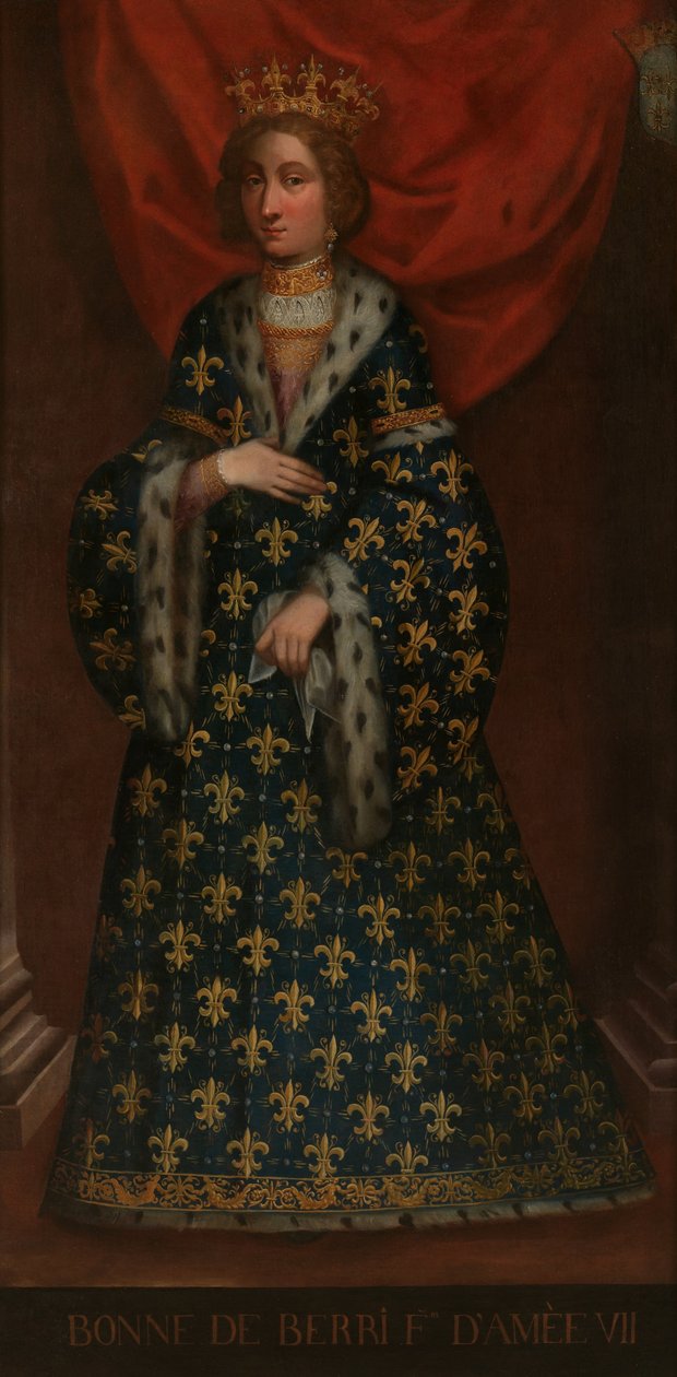 Portret Bona di Berry, żony Amedeo VII autorstwa Unbekannt Unbekannt
