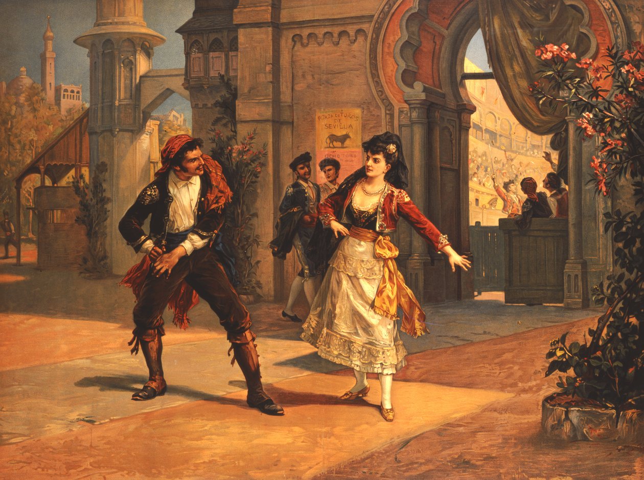 Scena z opery „Carmen” Georgesa Bizeta (1838-75) autorstwa Unbekannt Unbekannt