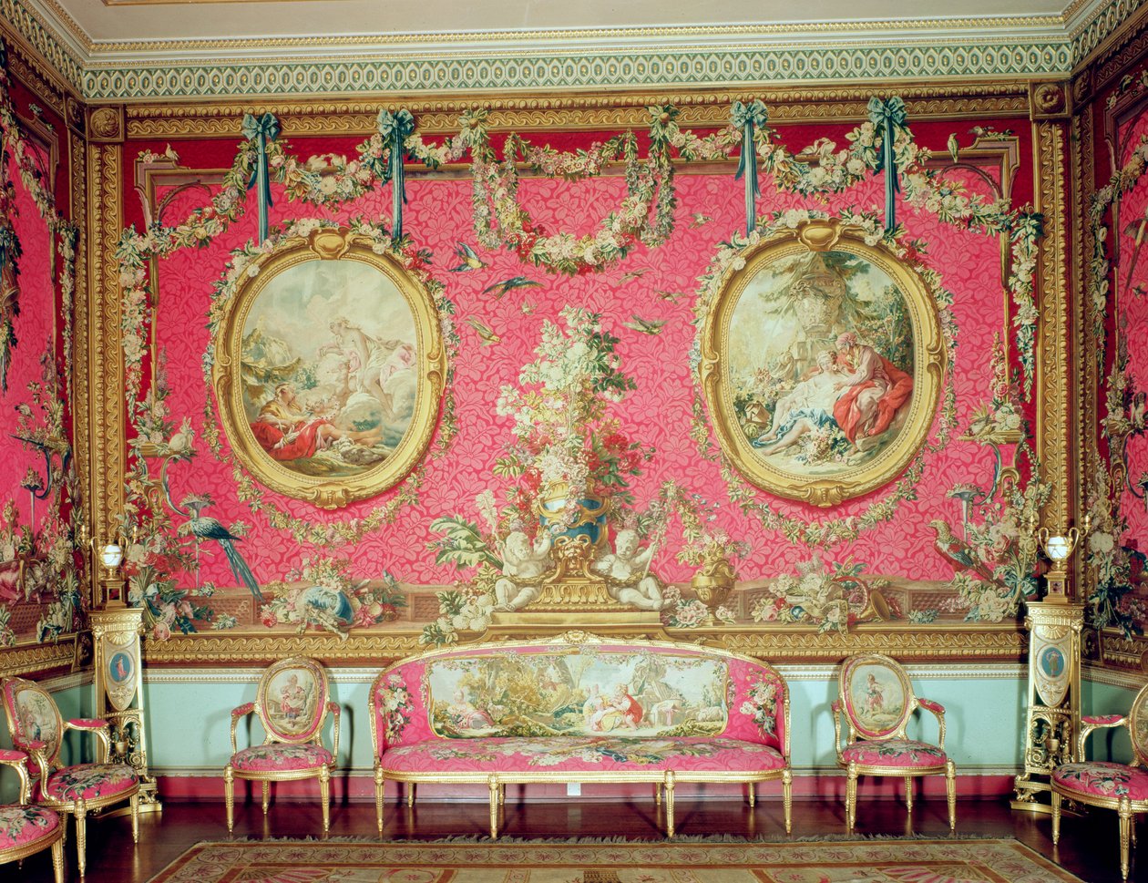Pokój Gobelinów, zdjęcie z ok. 1763 r. autorstwa Unbekannt Unbekannt