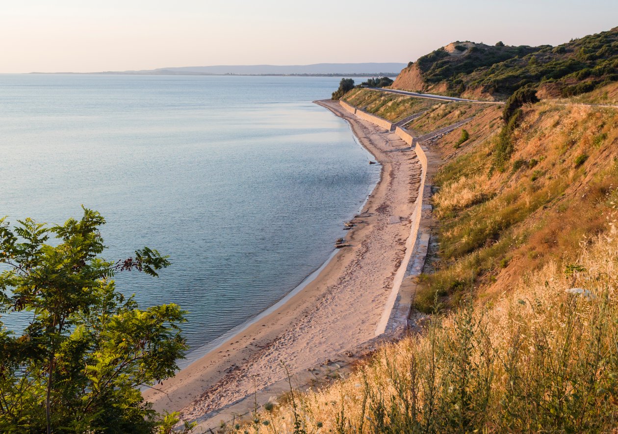 Plaża w Anzac Cove, patrząc na północ autorstwa Unbekannt Unbekannt