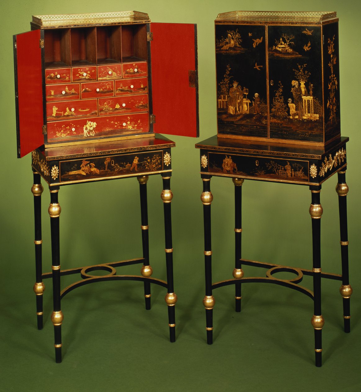 Dwie szafki Chinoiserie, lakier ok.1770 autorstwa Unbekannt Unbekannt