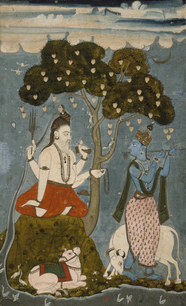 Nieznany Indianin - Shiva i Krishna autorstwa Unbekannt Unbekannt