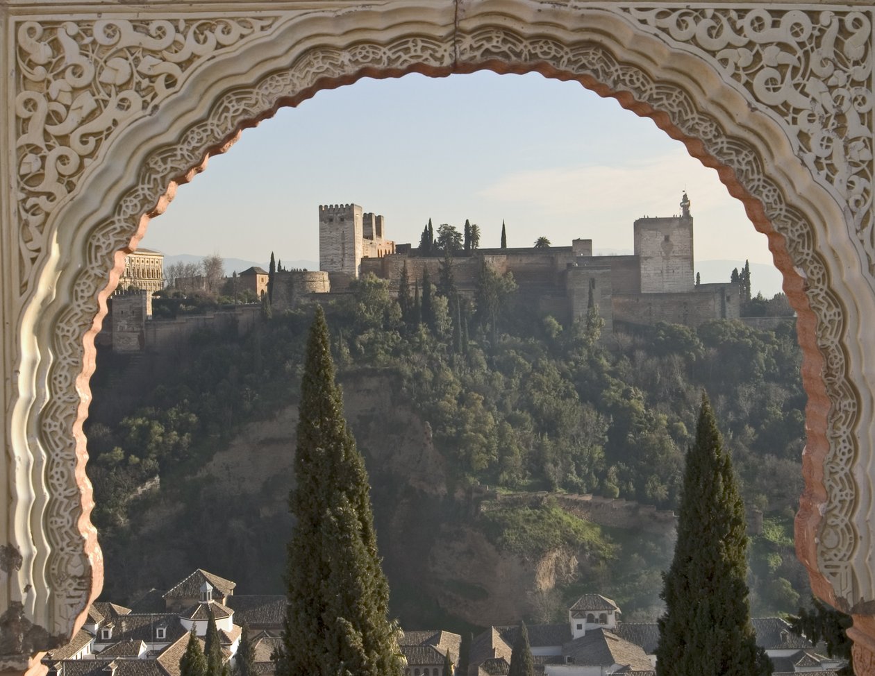 Zobacz przez Albaicin do La Alhambra autorstwa Unbekannt Unbekannt