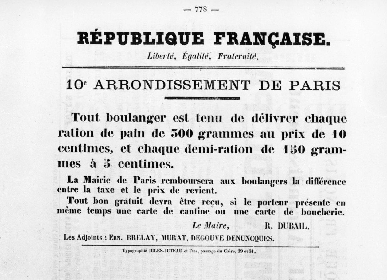 10. Arrondissement de Paris, z francuskich plakatów politycznych Komuny Paryskiej, maj 1871 autorstwa Unbekannt
