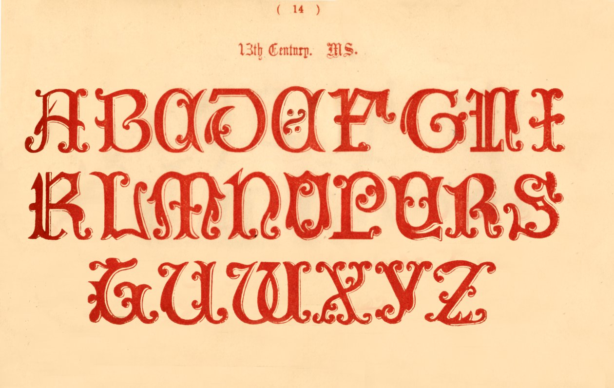 13 wiek. MS., 1862 autorstwa Unbekannt