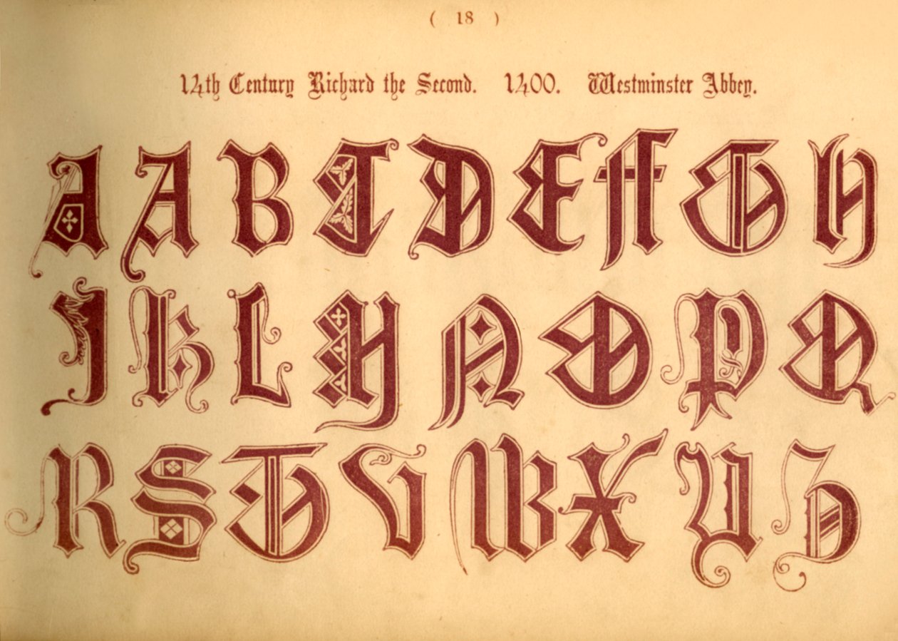 14 wiek. Ryszarda Drugiego. 1400. Opactwo Westminsterskie, 1862 autorstwa Unbekannt