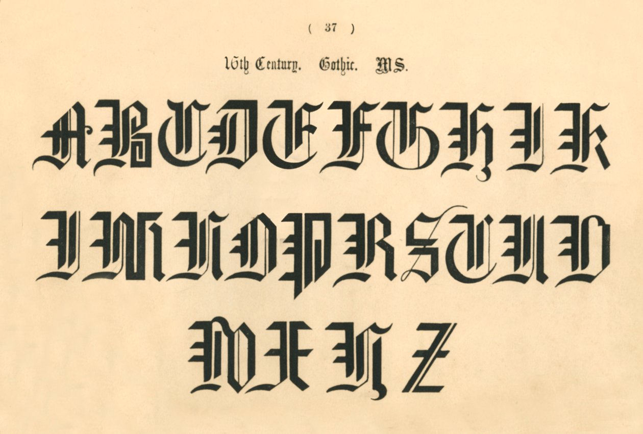 16 wiek. Gotyk. MS, 1862 autorstwa Unbekannt