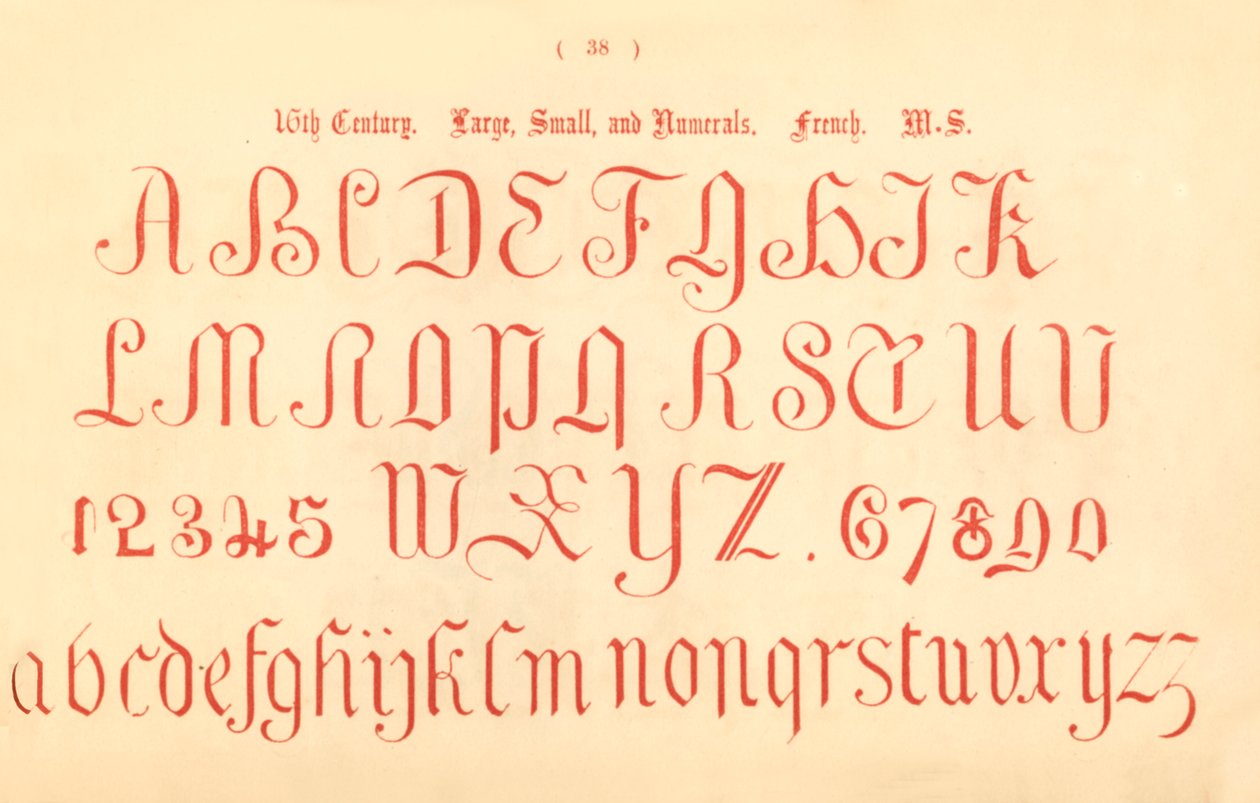 16 wiek. Duże, małe i cyfry. Francuski. MS., 1862 autorstwa Unbekannt