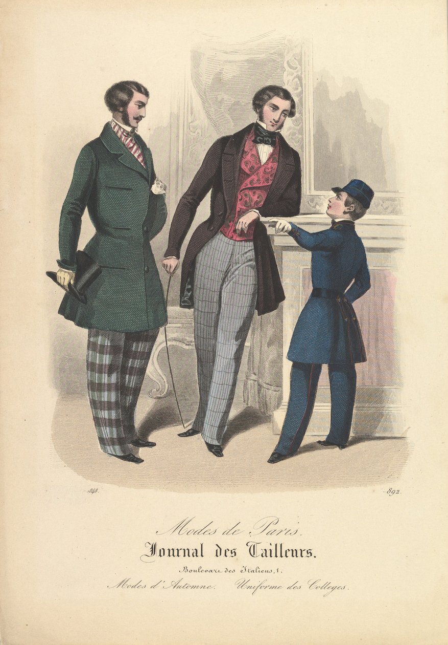 892 z Modes de Paris, Journal des Tailleurs, 1848. autorstwa Unbekannt